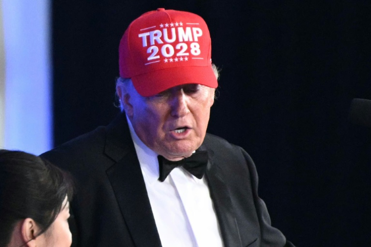 Le président américain Donald Trump pendant le gala de la presse à Washington, le 24 juillet 2026 ( AFP / Mandel NGAN )