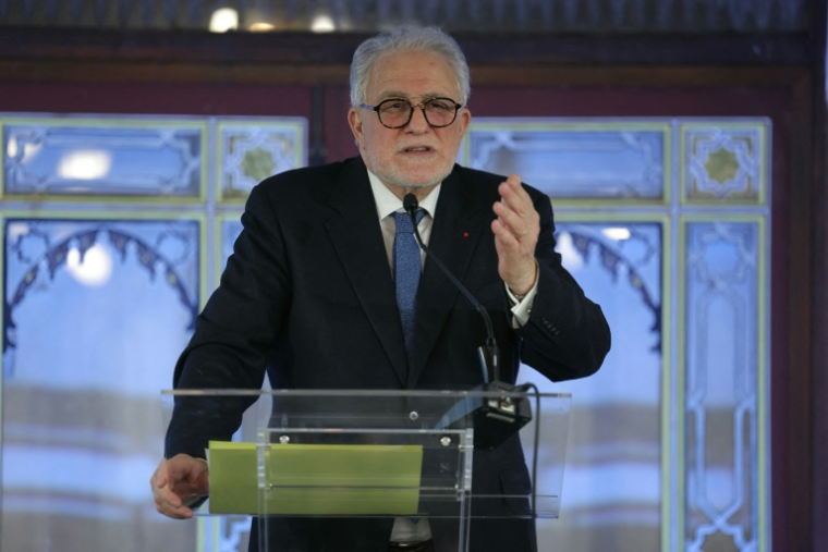 Le recteur de la Grande mosquée de Paris Chems-eddine Hafiz, le 23 janvier 2025 à Paris ( AFP / THOMAS SAMSON )