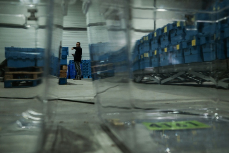 Un employé municipal prépare des caisses de bulletins avant les municipales, le 12 mars 2026 à Bruges, près de Bordeaux ( AFP / Philippe LOPEZ )