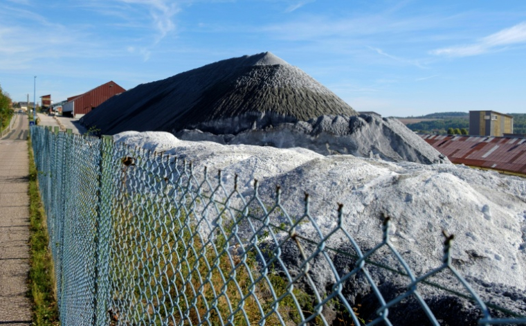 Du sel sur le site des Salins du Midi et des Salines de l'Est, le 26 septembre 2018, à Varangeville, en Meurthe-et-Moselle ( AFP / JEAN-CHRISTOPHE VERHAEGEN )