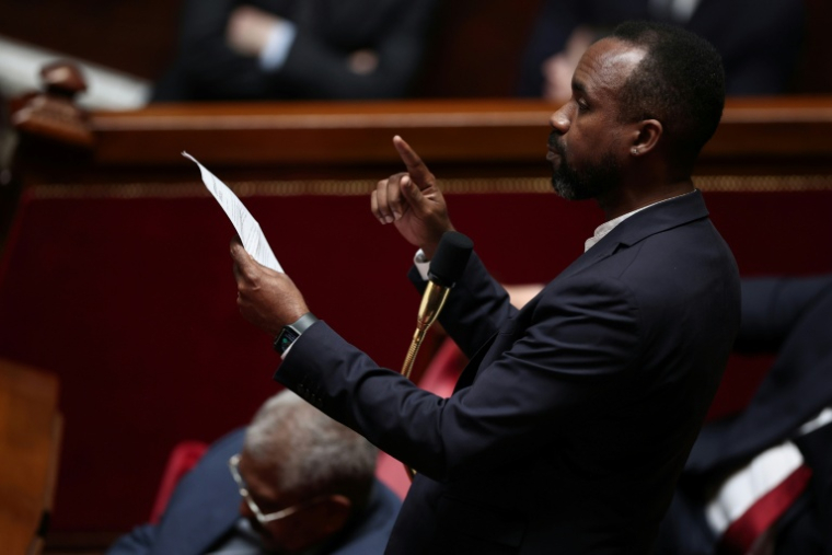 Le député de Guyane Davy Rimane à l'Assemblée nationale, le 17 juin 2026 à Paris ( AFP / Guillaume BAPTISTE )