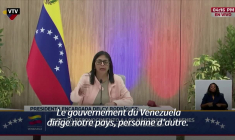 "Aucun agent extérieur ne gouverne le Venezuela", affirme la présidente par intérim