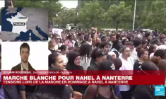 Mineur tué par un policier à Nanterre : tensions lors de la marche blanche organisée en hommage à Nahel