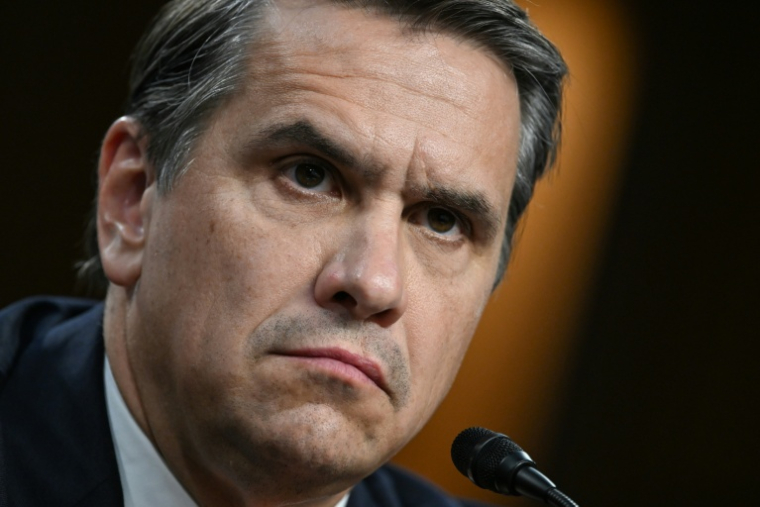 Todd Blanche, alors ministre américain de la Justice par intérim, est auditionné par une la commission judiciaire du Sénat concernant sa nomination, le 15 juillet 2026 à Washington ( AFP / Brendan SMIALOWSKI )