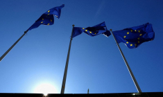 Les drapeaux de l'Union européenne à Bruxelles