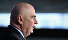 Le Premier ministre roumain Ilie Bolojan à Bruxelles, le 26 février 2026 ( AFP / JOHN THYS )