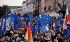 MANIFESTATIONS PRO-EUROPÉENNES DANS PLUSIEURS VILLES EN POLOGNE