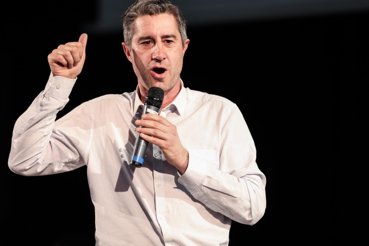 François Ruffin, le 29 mars 2023,à Lavelanet ( AFP / Charly TRIBALLEAU )