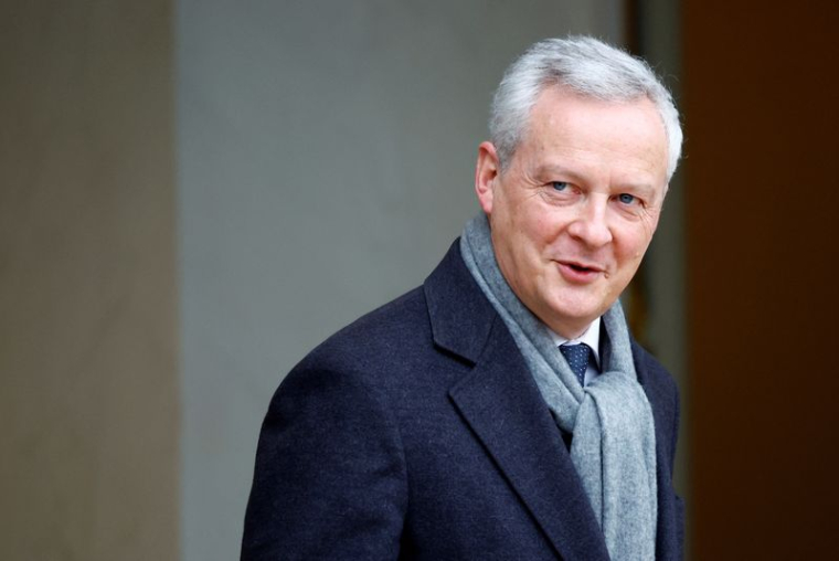 Le ministre français de l'Economie et des Finances, Bruno Le Maire à l'Elysée à Paris