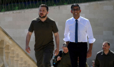 Volodimir Zelensky et Rishi Sunak à Bulboaca, en Moldavie