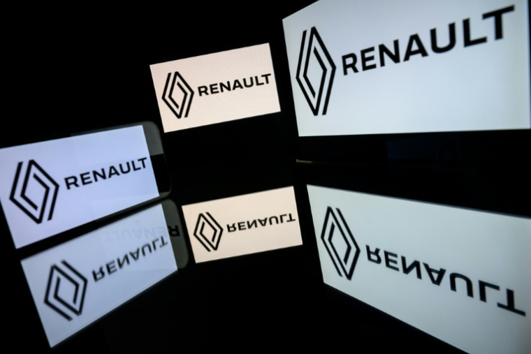 Le logo de la société Renault, le 31 mars 2026 à Toulouse ( AFP / Lionel BONAVENTURE )