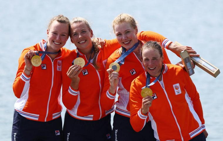 JO - 2024 - Aviron (F) - Les Pays-Bas remportent la médaille d'or