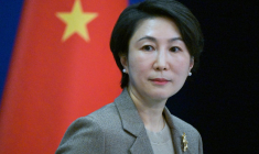 Mao Ning, porte-parole des Affaires étrangères chinoises, à Pékin, en 2024 ( AFP / PEDRO PARDO )