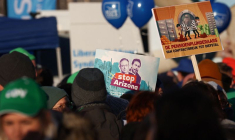 Manifestation lors d'une grève nationale, à Bruxelles