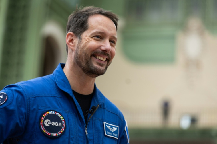 L'astronaute français Thomas Pesquet au Grand Palais à Paris pendant le sommet international sur l'espace, le 9 septembre 2026 ( AFP / Simon WOHLFAHRT )