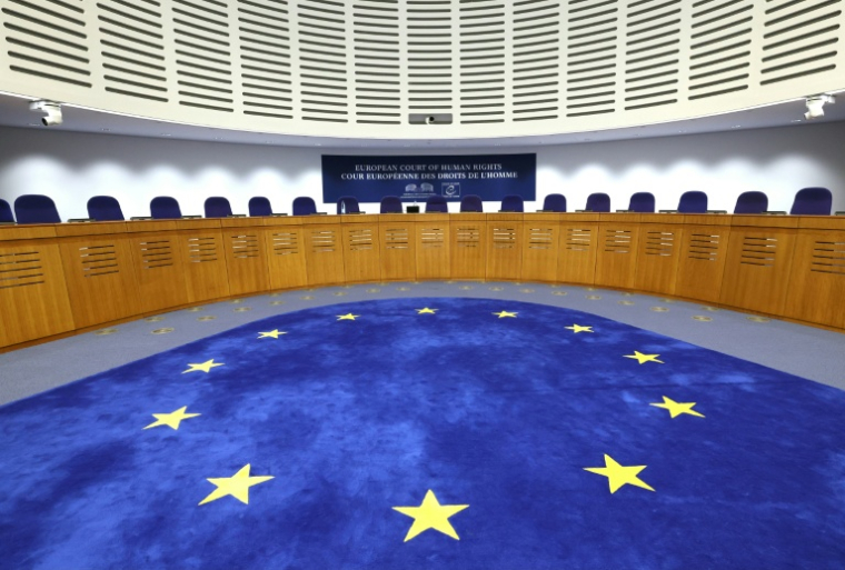 La Cour européenne des droits de l'Homme, à Strasbourg, le 9 avril 2024 ( AFP / Frederick FLORIN )
