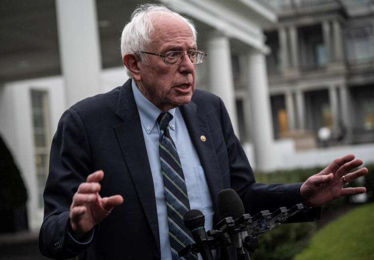 Le sénateur du Vermont, Bernie Sanders à la Maison blanche le 25 janvier 2023. ( AFP / Andrew CABALLERO-REYNOLDS )