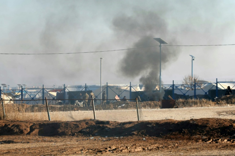 Le camp d'Al-Hol où les forces de sécurité syriennes sont entrées, dans la province de Hassaké, le 21 janvier 2026 ( AFP / OMAR HAJ KADOUR )