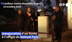 Inauguration d'un buste à l'effigie de Samuel Paty pour "exprimer la vie"