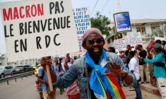 Des congolais protestent contre la visite de Macron