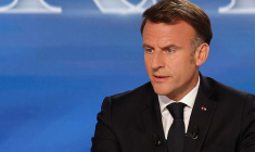 Emmanuel Macron, sur le plateau de TF1, le 13 mai 2025 ( POOL / LUDOVIC MARIN )