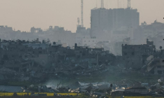 Des bâtiments en ruine à Gaza des frappes militaires israéliennes