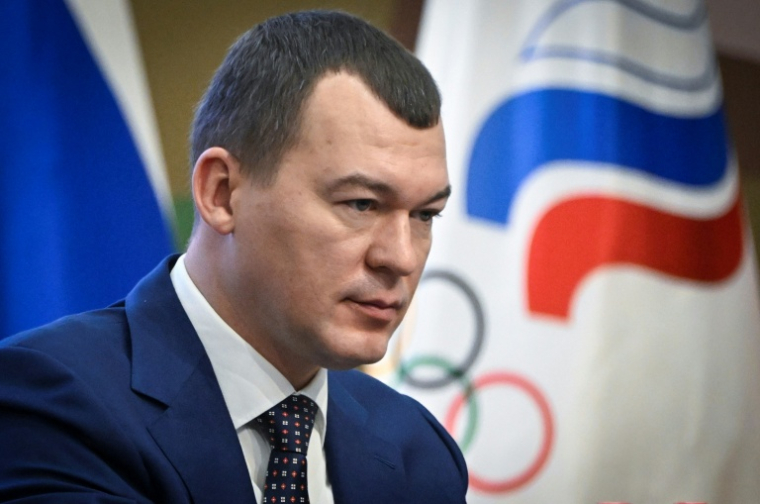 Le ministre des Sports et président du Comité olympique russe Mikhail Degtyarev, le 13 décembre 2024 à Moscou ( AFP / Alexander NEMENOV )