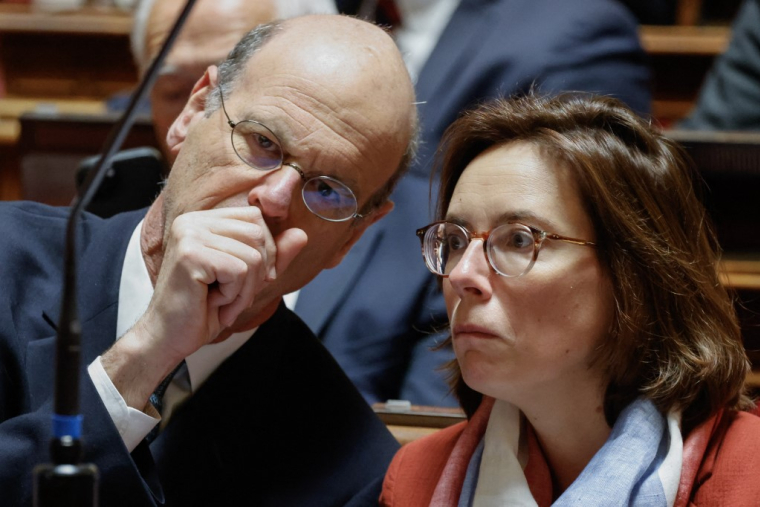 Éric Lombard et Amélie de Montchalin à Paris, le 23 janvier 2025. ( AFP / LUDOVIC MARIN )
