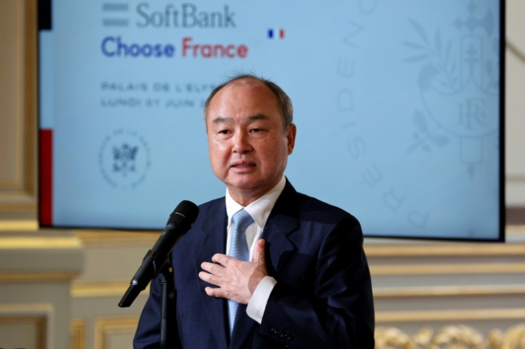 Le patron de SoftBank, le Japonais Masayoshi Son, à Paris le 1er juin 2026 ( POOL / Ludovic MARIN )