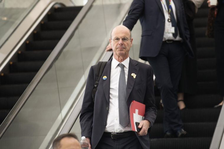 Éric Lombard au Cap, en Afrique du Sud, le 27 février 2025. ( AFP / RODGER BOSCH )