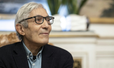 L'écrivain franco-algérien Boualem Sansal après avoir reçu la médaille de la ville de Strasbourg, dans l'est de la France, le 26 janvier 2026 ( AFP / ROMEO BOETZLE )