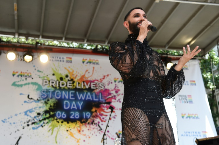 Conchita Wurst à New-York, aux Etats-Unis, le 28 juin 2019 ( GETTY IMAGES NORTH AMERICA / Jamie McCarthy )