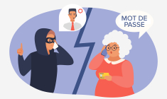 (Crédits photo : Adobe Stock - Arnaque d'une cliente par un cybermalfaiteur se faisant passer pour un conseiller bancaire)