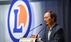 Michel-Edouard Leclerc, le 20 mars 2019, à Champagné ( AFP / JEAN-FRANCOIS MONIER )