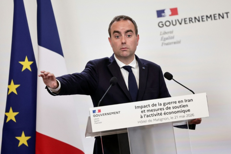 Le Premier ministre Sébastien Lecornu lors d'une conférence de presse à Paris, le 21 mai 2026 ( AFP / STEPHANE DE SAKUTIN )