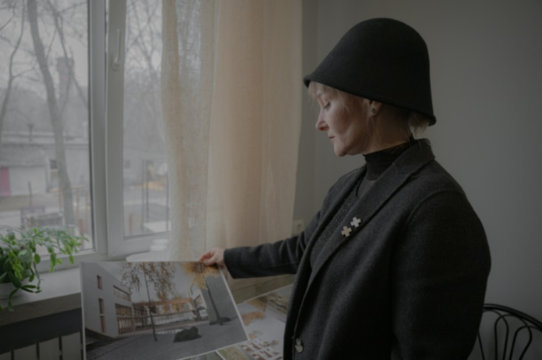 Olga Kleïtman, la fondatrice d'un refuge pour seniors à Kharkiv, en Ukraine, le 26 mars 2025 ( AFP / Ivan SAMOILOV )