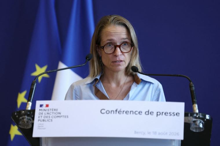 Amélie Verdier, directrice générale de la DGFiP, à Paris, le 18 août 2026 ( AFP / THOMAS SAMSON )