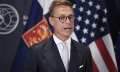 Alexander Stubb, à Washington DC, le 18 août 2025 ( AFP / OLIVER CONTRERAS )