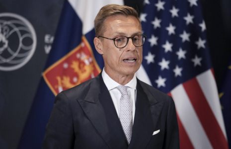 Alexander Stubb, à Washington DC, le 18 août 2025 ( AFP / OLIVER CONTRERAS )