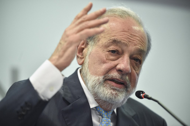 Carlos Slim Helu, en février 2024, à Mexico ( AFP / RODRIGO OROPEZA )