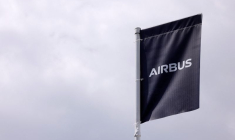 Le logo d'Airbus au salon international « Eurosatory »