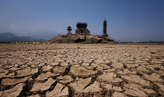 Vue sur les pagodes sur l'île de Louxingdun, en Chine
