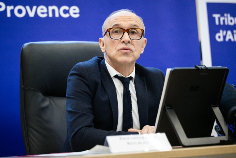 Le procureur d'Aix-en-Provence Jean-Luc Blachon, le 27 mars 2025 à Aix-en-Provence ( AFP / CLEMENT MAHOUDEAU )