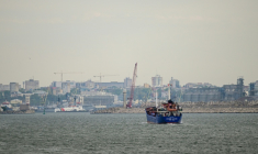 L'entrée du port de Constanta, en Roumanie, le 18 mai 2026 ( AFP / Daniel MIHAILESCU )