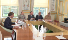 Emmanuel Macron en visioconférence sur la situation au Proche-Orient