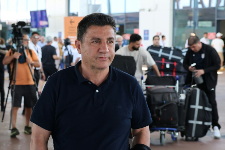 Le sélectionneur de l'équipe iranienne de football, Amir Ghalenoei, le 18 mai 2026 à Antalya en Turquie ( AFP / Oner SAN )