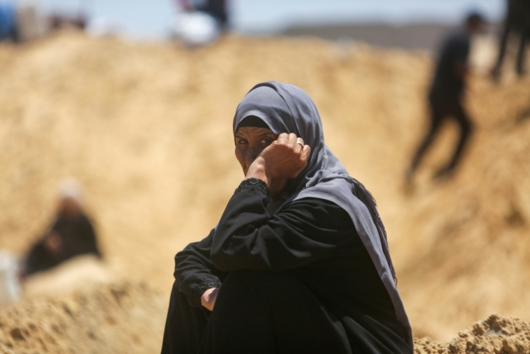 Une déplacée palestinienne dans un camp de la région de Khan Younès, dans le sud de la bande de Gaza, le 11 juillet 2025 ( AFP / - )