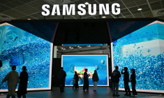 Le stand de Samsung Electronics lors d'un salon au centre de congrès et d'exposition COEX de Séoul, le 22 octobre 2025 ( AFP / Jung Yeon-je )