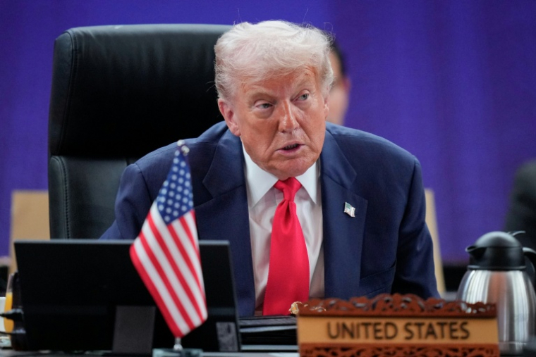 Le président américain Donald Trump s'exprime lors du 13e sommet Asean - États-Unis dans le cadre du 47e sommet de l'Asean à Kuala Lumpur, le 26 octobre 2025 en Malaisie ( POOL / Vincent Thian )