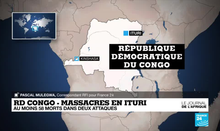 Au moins 58 morts dans deux attaques en Ituri en République démocratique du Congo